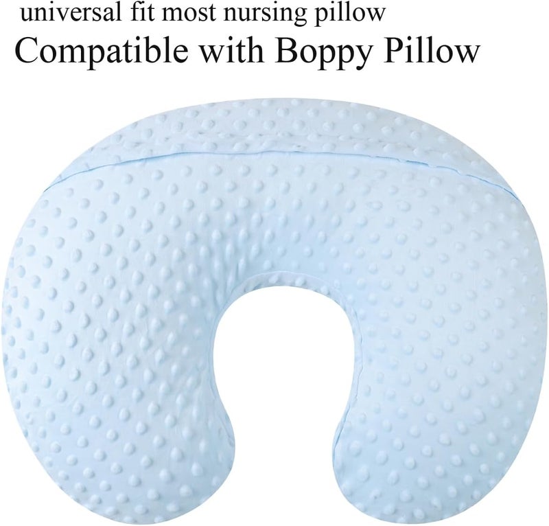 Bilokonda Dot Nursing Pillow Cover Set 2 Pack Nursing Pillow Slipcovers, Ultra Soft Compatible with Boppy Pillow,Standard Pillow for Baby Boy Girl Light Blue, Panda - Image 4